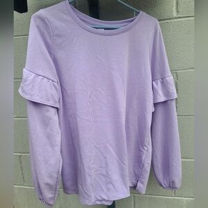 Old Navy Lavender Ruffle Sweatshirt